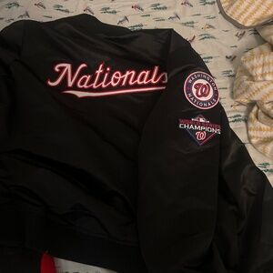 Mitchell and Ness men’s black Washington Nationals jacket